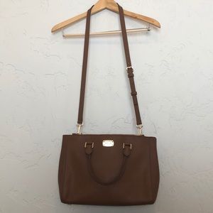 Michael Kors Brown Saffiano Leather Satchel